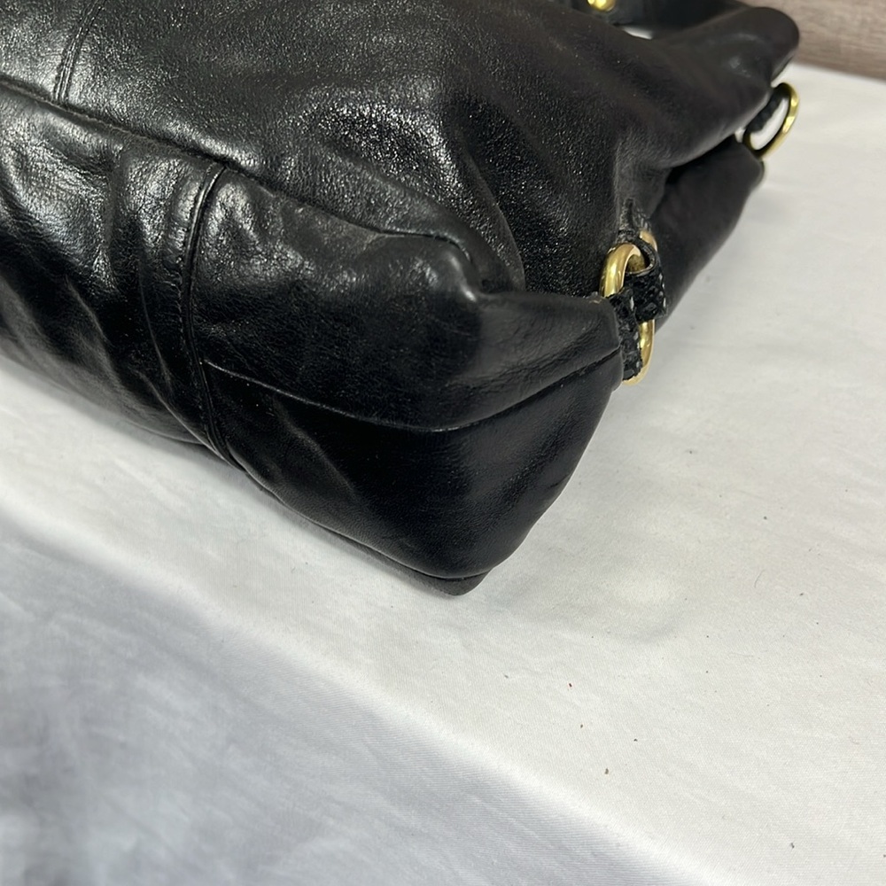 Coach Black Leather Satchel with Gold Hardware - Picture 6 of 13